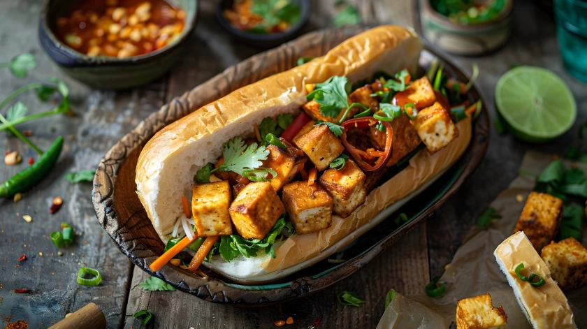 Vegetariánský Bánh mì