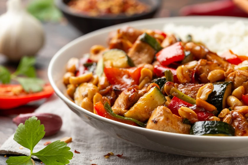 Kuřecí kung-pao se zeleninou