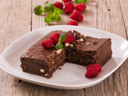 Malinové brownies