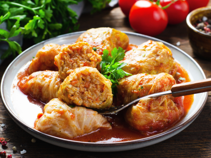 Plněné zelné listy Sarma