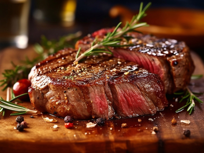 Rump steak na bylinkách